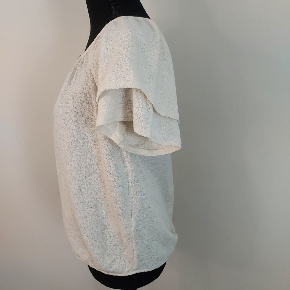 Madewell Texture & Thread Ruffle Short Sleeve Top - Picture 7 of 8
